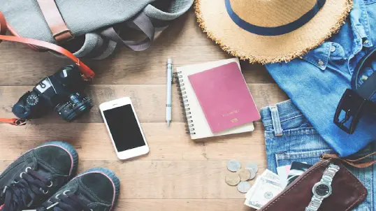 Travel essentials for India tour in backpack