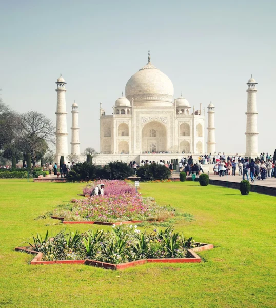 Taj Mahal from Mehtab Bagh, Agra local perspective
