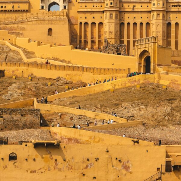 Majestic historic fort architecture in Rajasthan, India, showcasing royal heritage, sandstone walls, and cultural tourism landmarks.